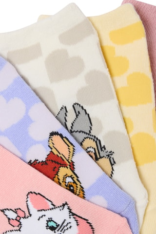 5 pares de calcetines cortos Disney - Rosa y violeta