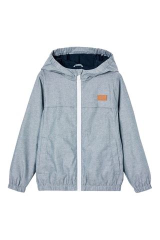 Chaqueta con capucha - Azul jaspeado