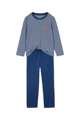 3 pijamas - Azul marino y rojo