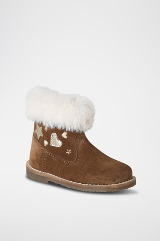 Botas de nobuk forradas - Marrón