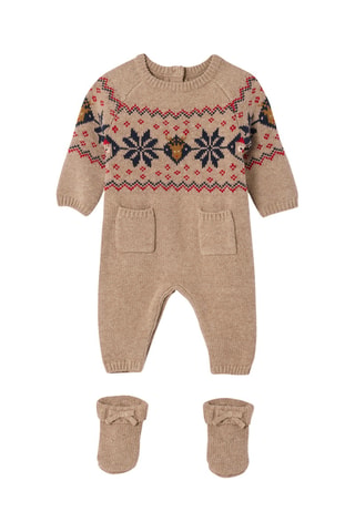 Mono y calcetines - Beige