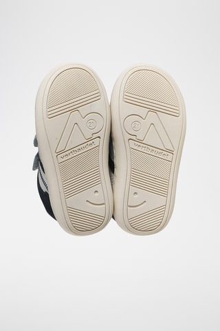 Zapatillas de piel - Azul marino y celeste