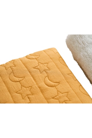 Protector de cuna - Blanco y mostaza