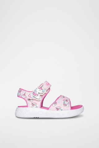 Sandales - Rose poudré et fuchsia