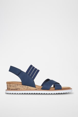 Sandales compensées - Bleu