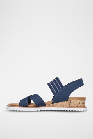 Sandales compensées - Bleu