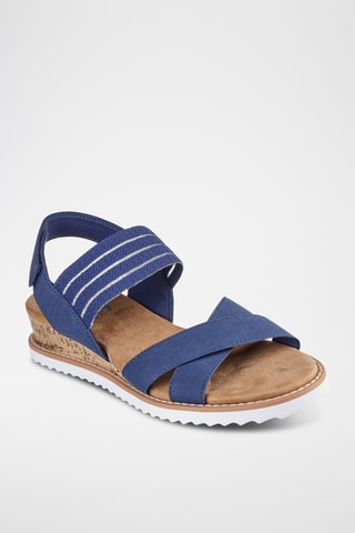 Sandales compensées - Bleu