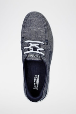 Chaussures bateau en lin - Bleu