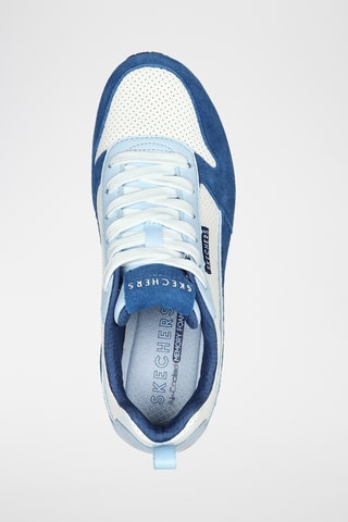 Baskets compensées en cuir - Bleu