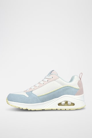 Baskets compensées en cuir - Blanc
