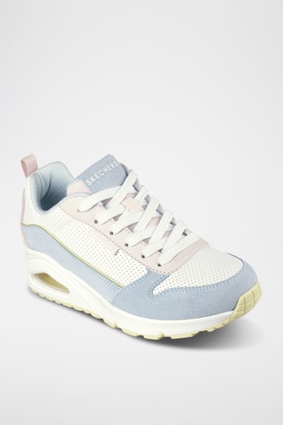 Baskets compensées en cuir - Blanc