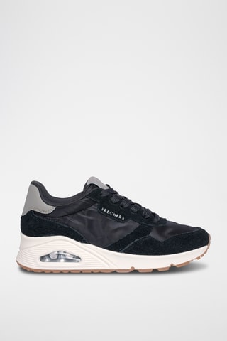 Baskets compensées en cuir - Noir
