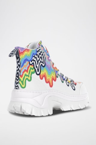 Bottines - Blanc et multicolore
