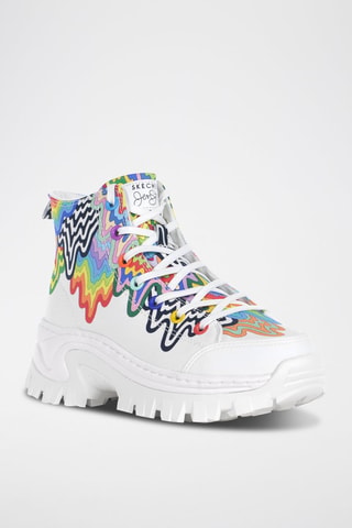 Bottines - Blanc et multicolore