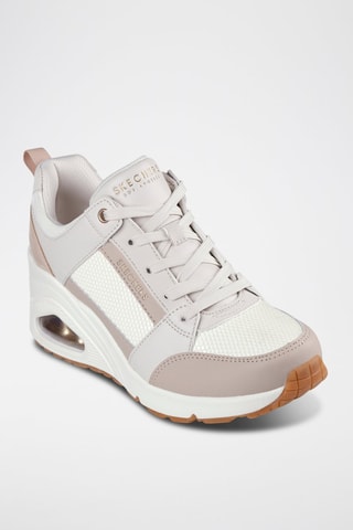 Baskets compensées Uno Wedge - Beige