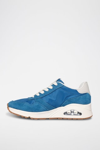 Baskets en cuir Uno - Bleu