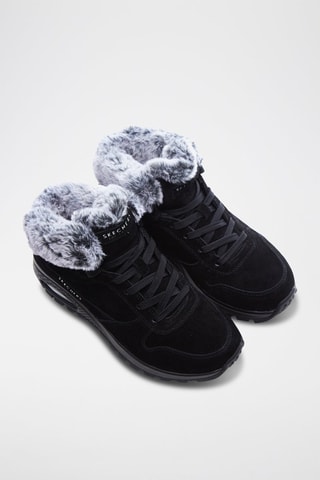 Baskets montantes fourrées en nubuck Uno Rugged - Noir