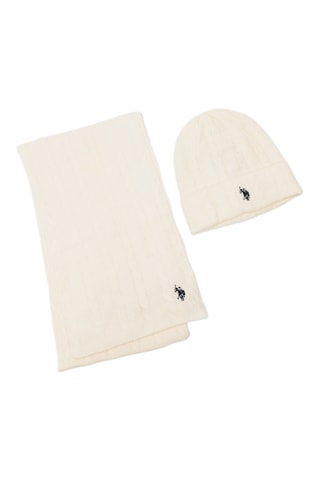 Gorro y bufanda - Blanco