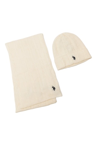 Gorro y bufanda - Blanco