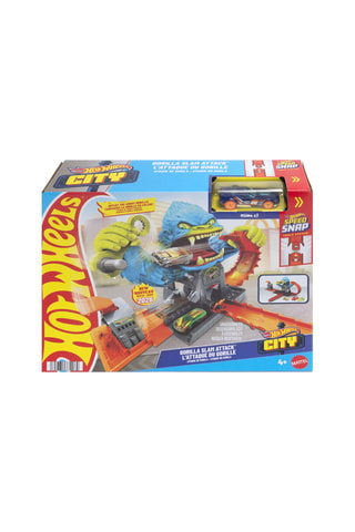 Racebaan Gorilla Aanval Hot Wheels City - 2-delig - Vanaf 4 Jaar