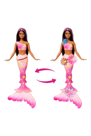 Zeemeermin Magische Bloem Pop met lang bruin haar Barbie - Vanaf 36 Maanden