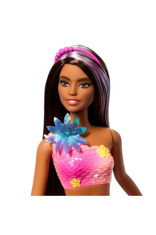 Zeemeermin Magische Bloem Pop met lang bruin haar Barbie - Vanaf 36 Maanden