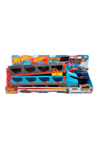 Autotransportwagen met Racebaan Hot Wheels® - Vanaf 4 Jaar