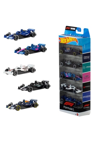 5 raceauto's F1 Hot Wheels - Vanaf 3 Jaar