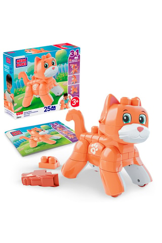 Mi Gatito 3 en 1 para montar Mega Blocks® - 25 piezas - Desde 3 años