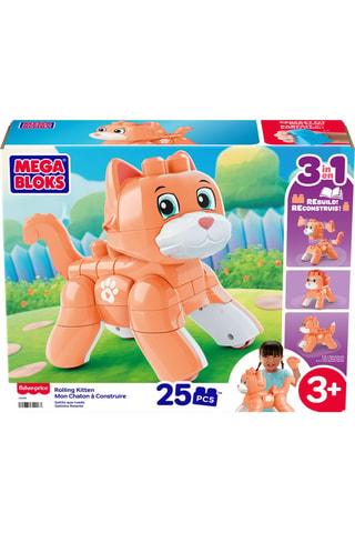 Mi Gatito 3 en 1 para montar Mega Blocks® - 25 piezas - Desde 3 años