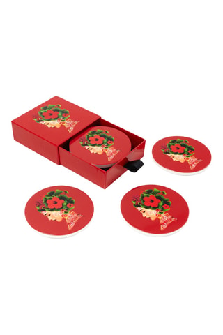 4 Keramische Onderzetters Lotus
