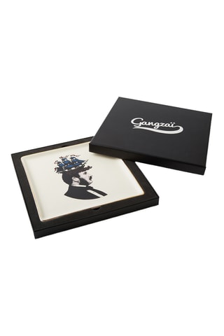 Porseleinen Opbergbakje Capit'Hair - 15 x 15 cm - Wit