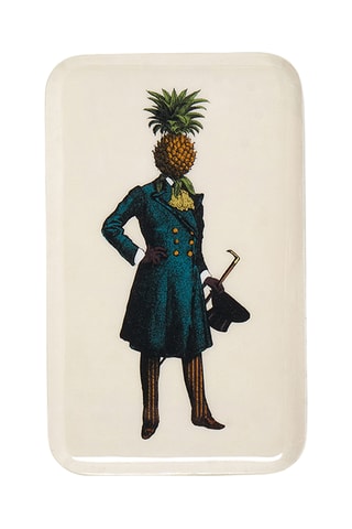 Opbergbakje Baron Nanas - 14 x 21,5 cm - Wit