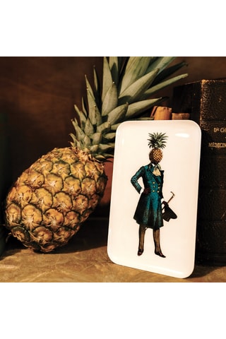 Opbergbakje Baron Nanas - 14 x 21,5 cm - Wit