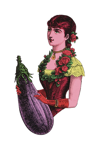 Theedoek Aubergina - Roze