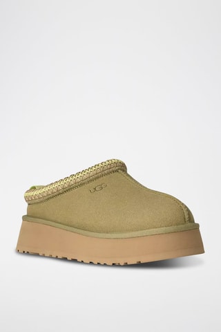 Sabots fourrés plateformes en nubuck Tazz II - Vert