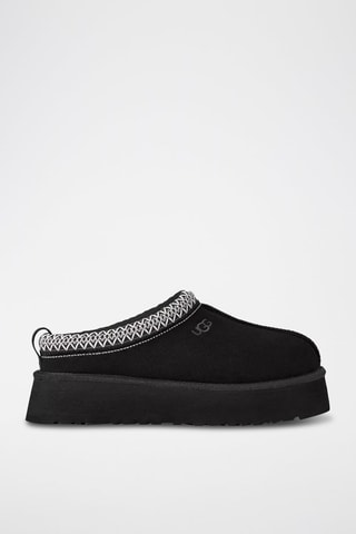 Sabots fourrés plateformes en nubuck Tazz II - Noir