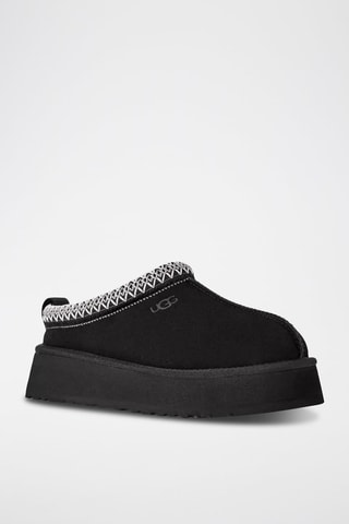 Sabots fourrés plateformes en nubuck Tazz II - Noir