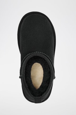 Bottines fourrées en cuir de mouton nubuck Classic Ultra - Noir