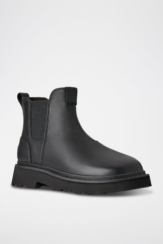 Bottines Chelsea de randonnée en cuir - Noir