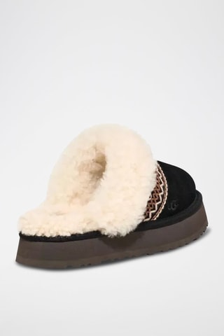 Chinelos de quarto em nobuck Disquette Atherson - Preto - Preto