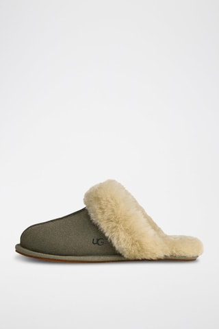 Pantoufles fourrées en nubuck Scuffette II - Vert