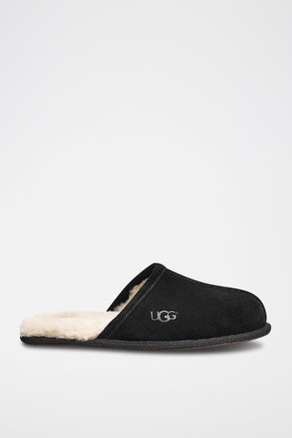 Pantoufles fourrées en nubuck Scuff - Noir
