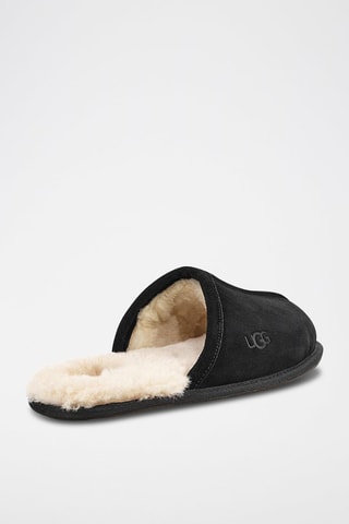 Pantoufles fourrées en nubuck Scuff - Noir