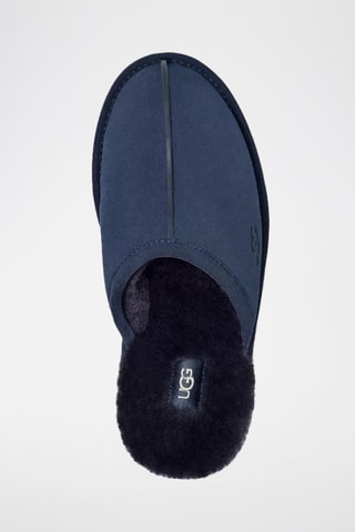 Pantoufles fourrées en nubuck Scuff - Bleu