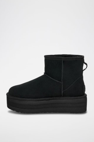 Bottines plateformes en nubuck Classic Mini - Noir