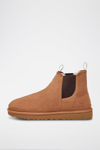 Bottines Chelsea fourrées en nubuck Numel - Marron