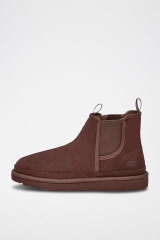 Bottines Chelsea fourrées en nubuck Numel - Marron