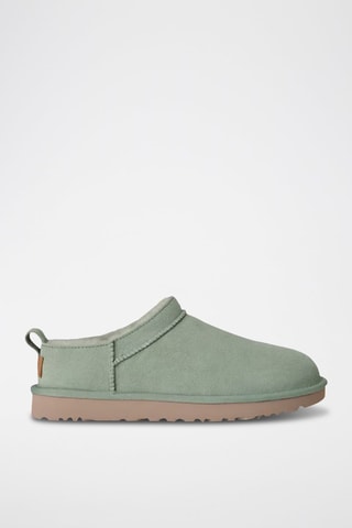 Low boots fourrés en nubuck Classic Micro - Vert