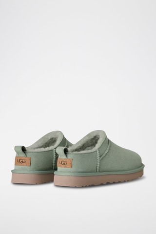 Low boots fourrés en nubuck Classic Micro - Vert